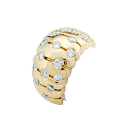 Yellow Gold and Diamond Dome Ring