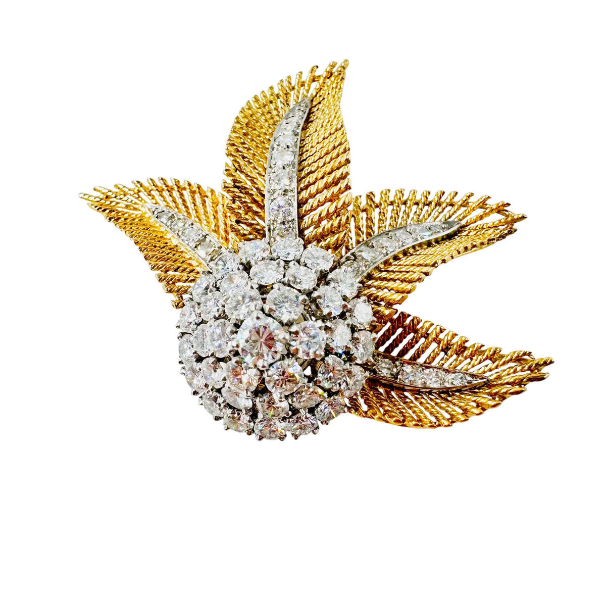 Broche BOUCHERON en or jaune et diamants