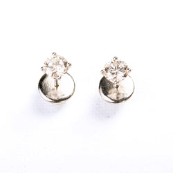 White Gold and Diamond Stud Earrings