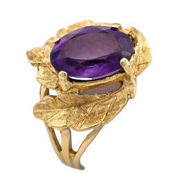 Yellow Gold and Amethyst Ring