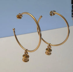 BULGARI "B.Zero1" Yellow Gold Hoop Earrings
