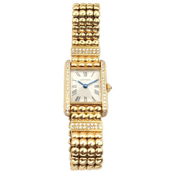 CARTIER "Tank Louis Cartier Mini" watch in yellow gold and diamonds