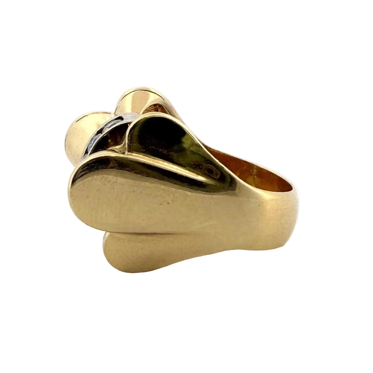 Yellow Gold and Diamond Tank Ring