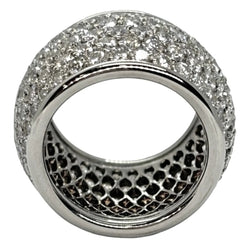 Bague Dôme en or blanc et diamants