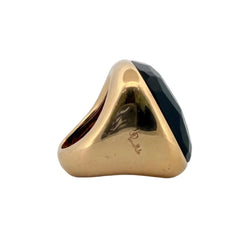 POMELLATO "Victoria" Cocktail Ring in yellow gold and jet