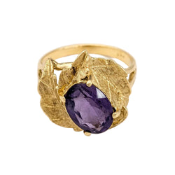 Yellow Gold and Amethyst Ring
