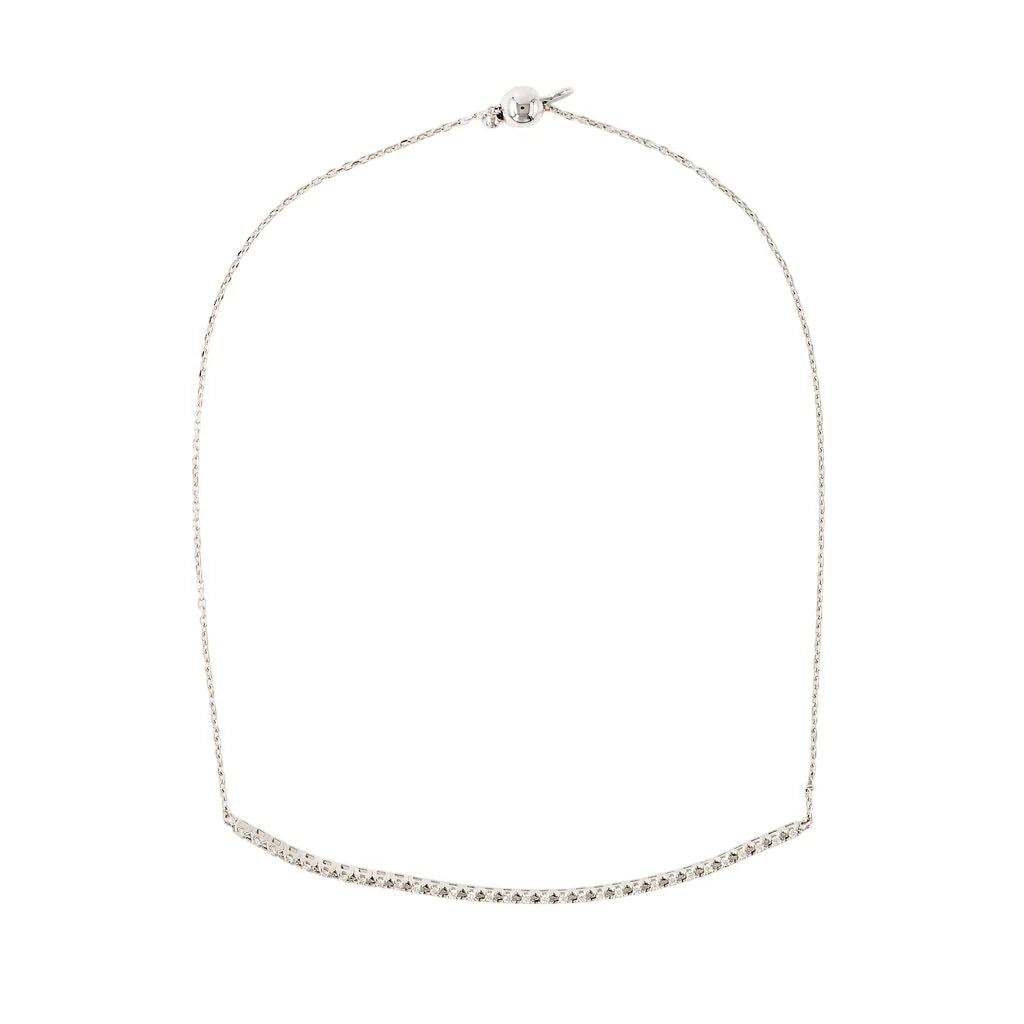 "Ligne" Bracelet in White Gold and Diamonds