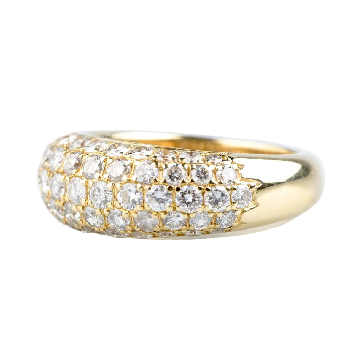 Bague Pavée en or jaune et diamants