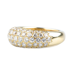 Bague Pavée en or jaune et diamants
