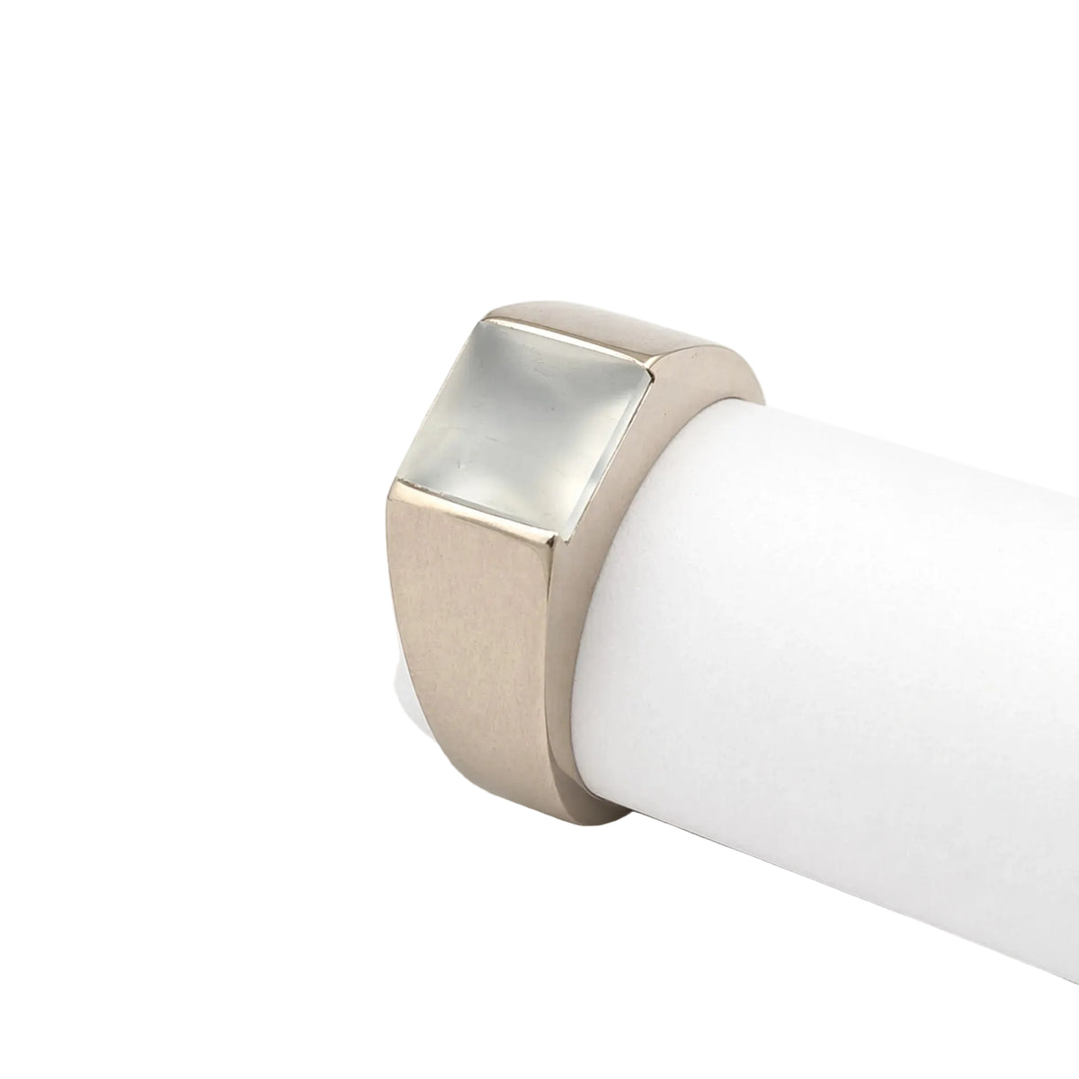 CARTIER Tank Ring in white gold with moonstone
