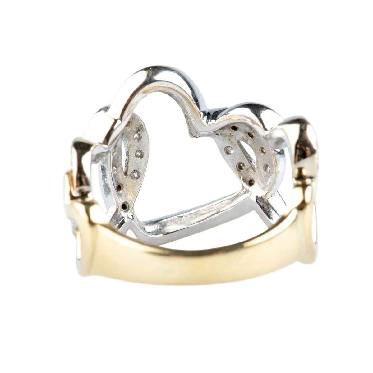 Yellow Gold and Diamond Pave Ring