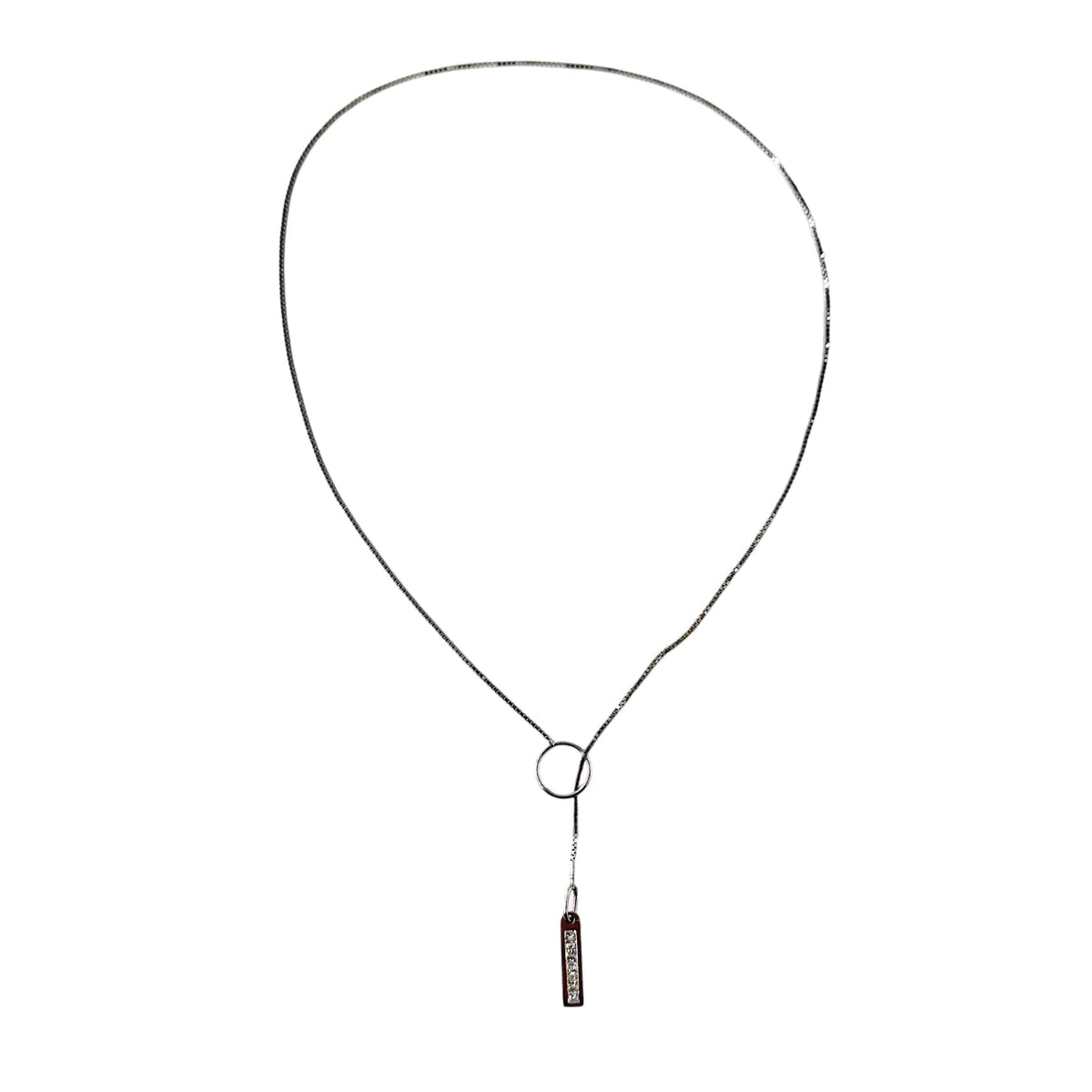 White Gold Necklace with Diamond Pendant