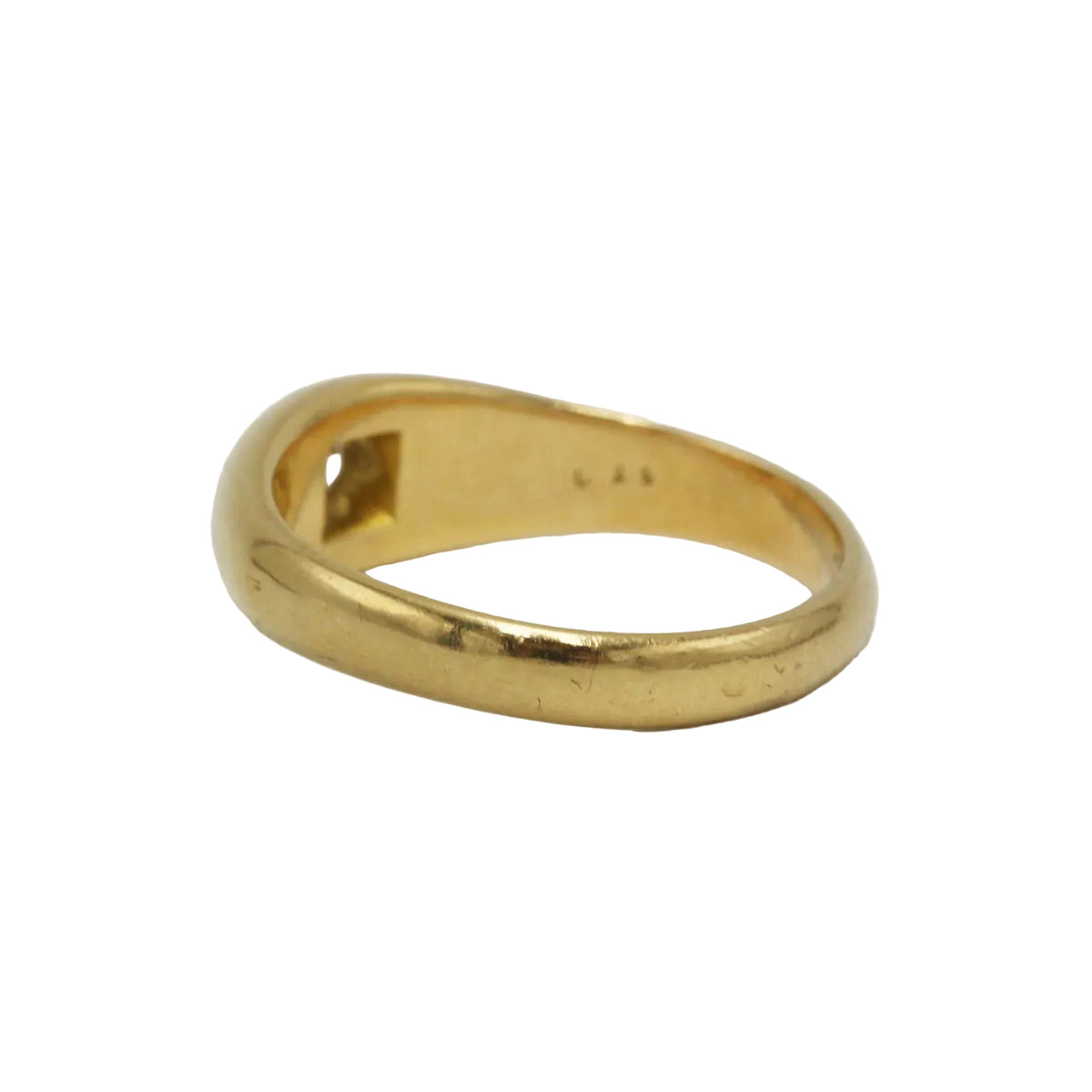 Yellow Gold and Diamond Bangle Ring