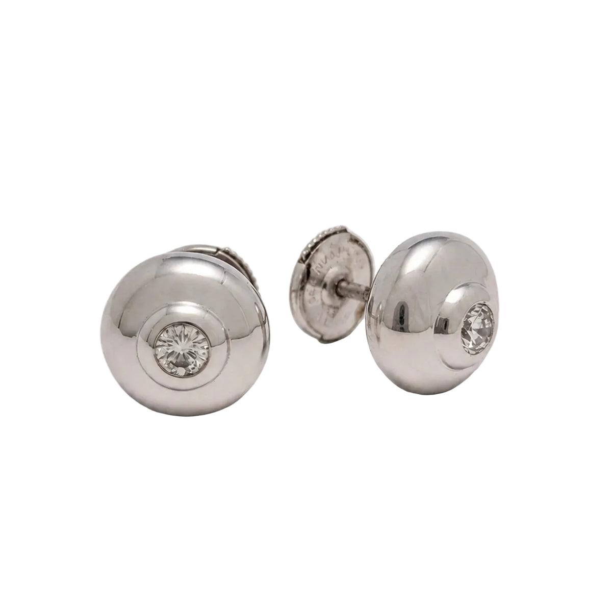 White Gold and Diamond Stud Earrings