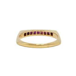 Yellow Gold and Ruby Wedding Band