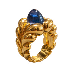 Yellow Gold and Sapphire Cocktail Ring