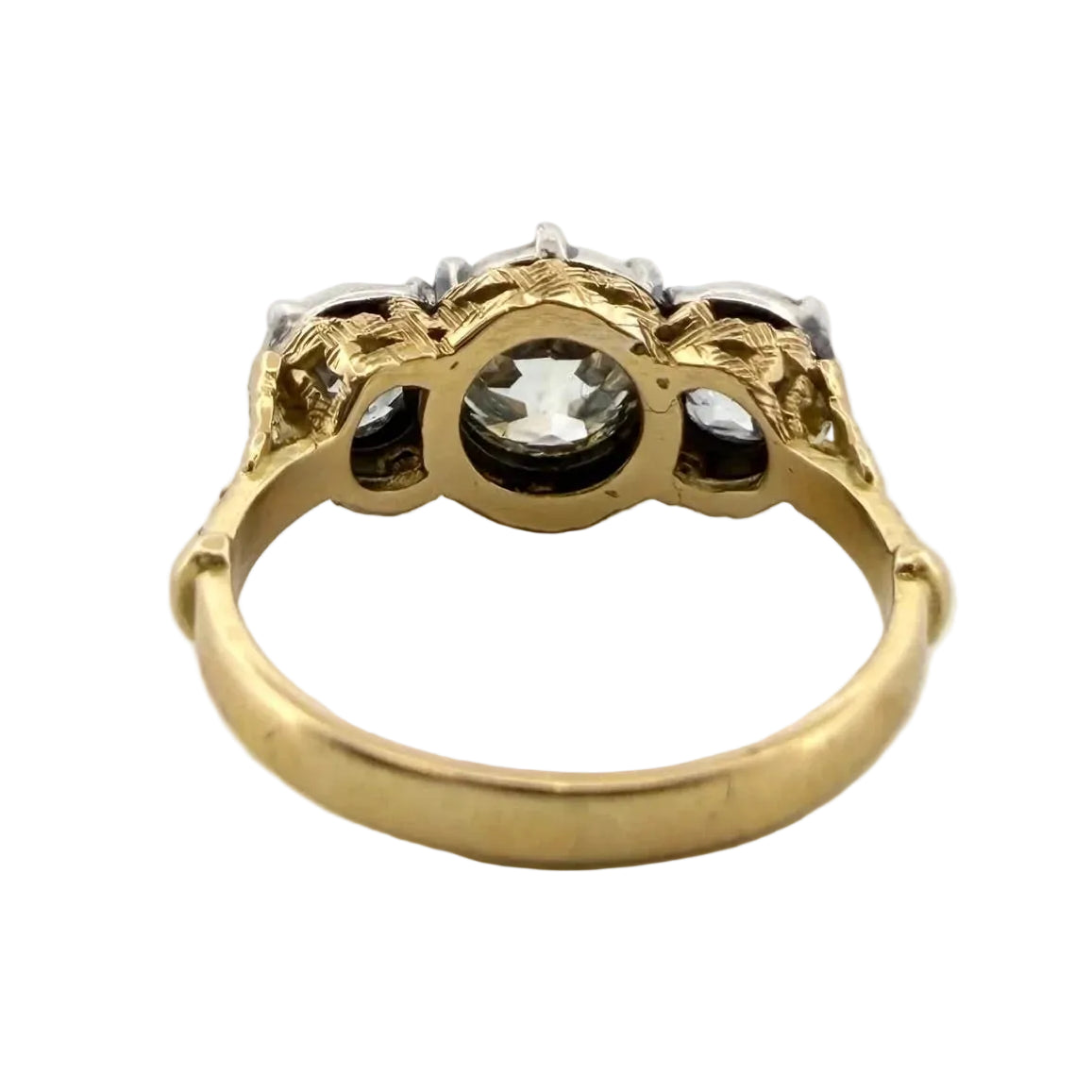 Bague Trilogie en or jaune et diamants