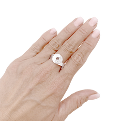 DINH VAN "Double Sens" Pave Ring in white gold and diamonds