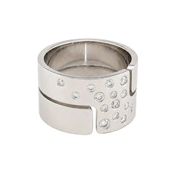 DINH VAN "Seventies" Band Ring in White Gold and Diamonds