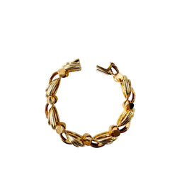 Yellow gold Tank bracelet with geometric-shaped links
