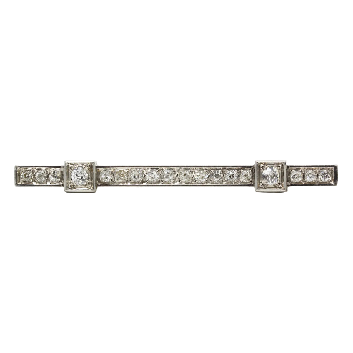 White Gold and Diamond Brooch