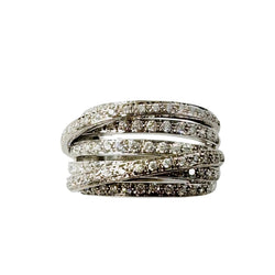 White Gold and Diamond Band Ring