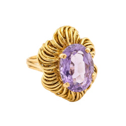 Yellow Gold and Amethyst Cocktail Ring