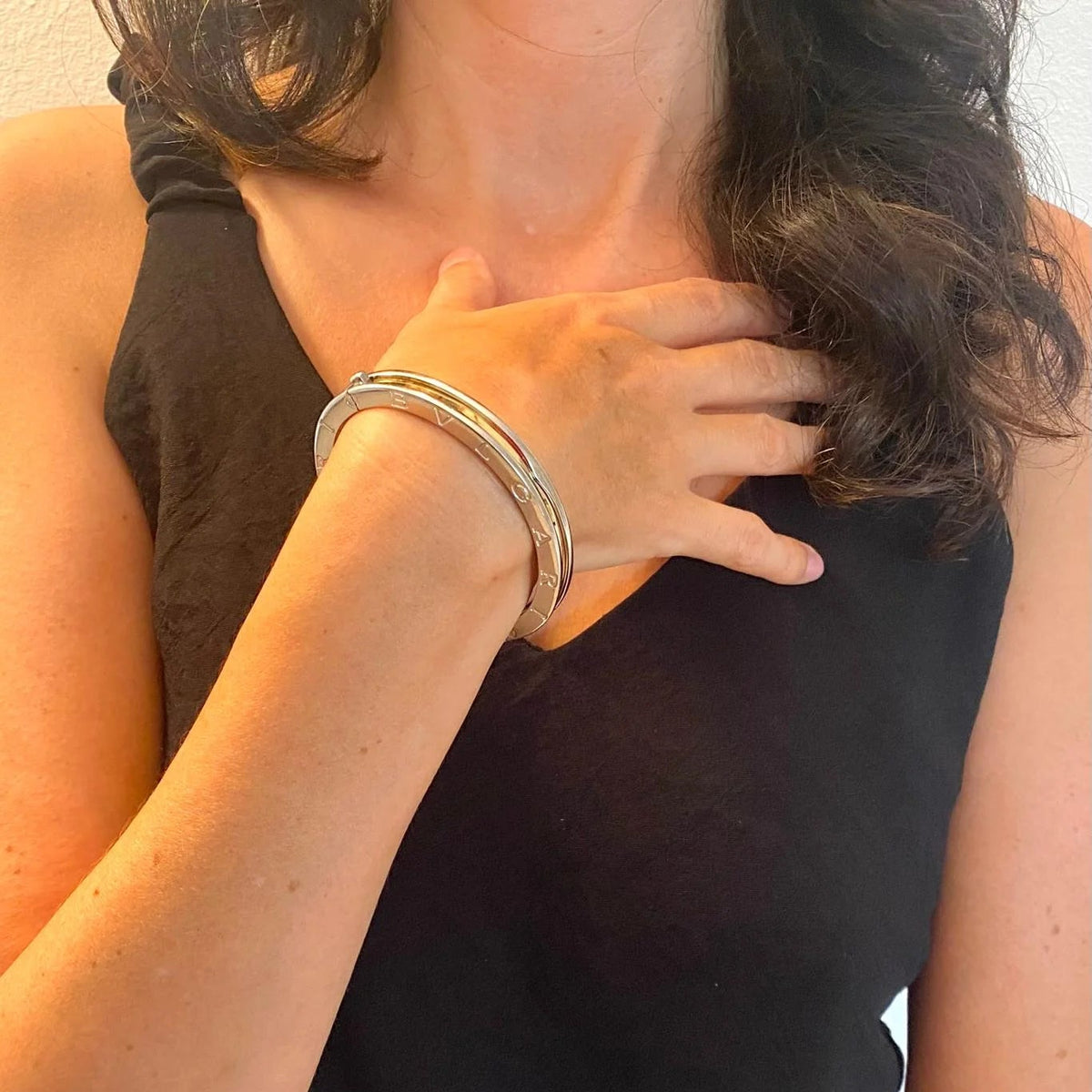 BULGARI "B.Zero1" Bangle in Yellow Gold and Steel