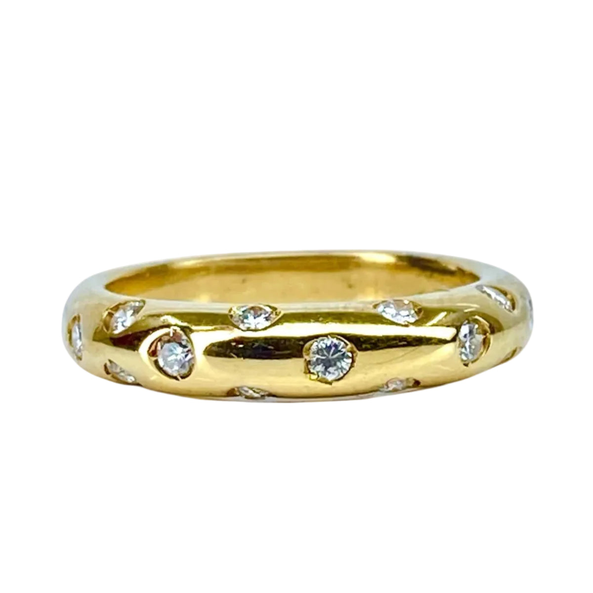 Yellow Gold and Diamond Bangle Ring