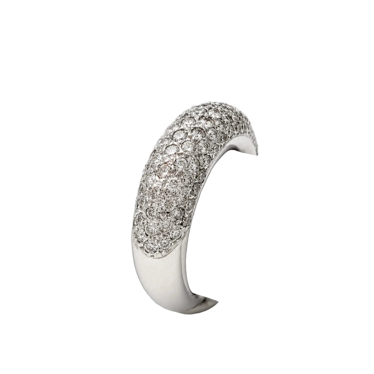 White Gold and Diamond Bangle Ring