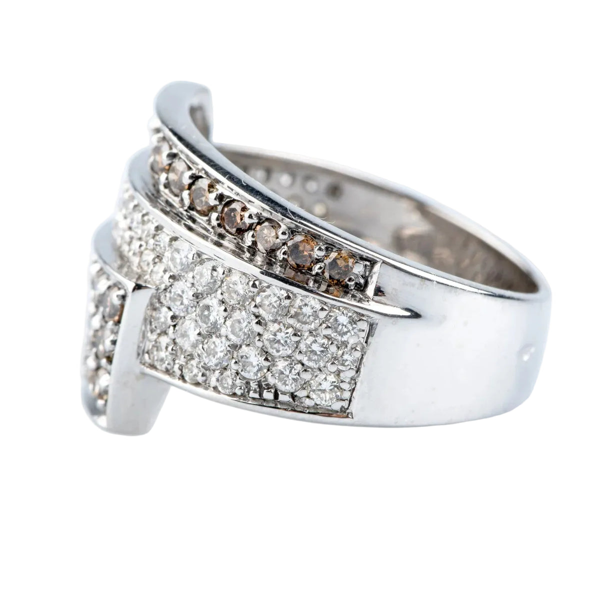Yellow Gold and Diamond Pave Ring