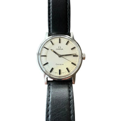 OMEGA GENEVA watch in stainless steel and leather