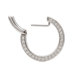 White gold and Diamond Hoop Earrings
