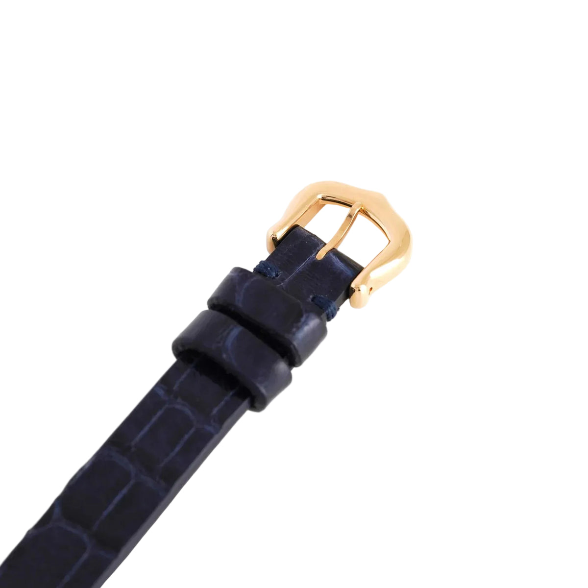 CARTIER "Tank Louis Cartier Mini" watch in yellow gold, stainless steel, and leather