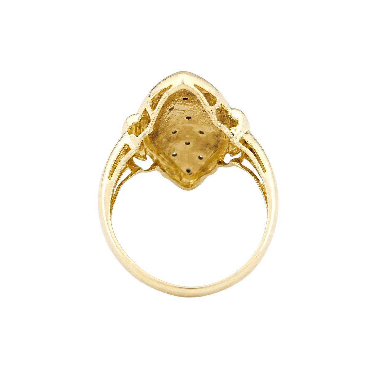 Marquise Ring in Yellow Gold and Diamonds