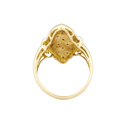 Marquise Ring in Yellow Gold and Diamonds