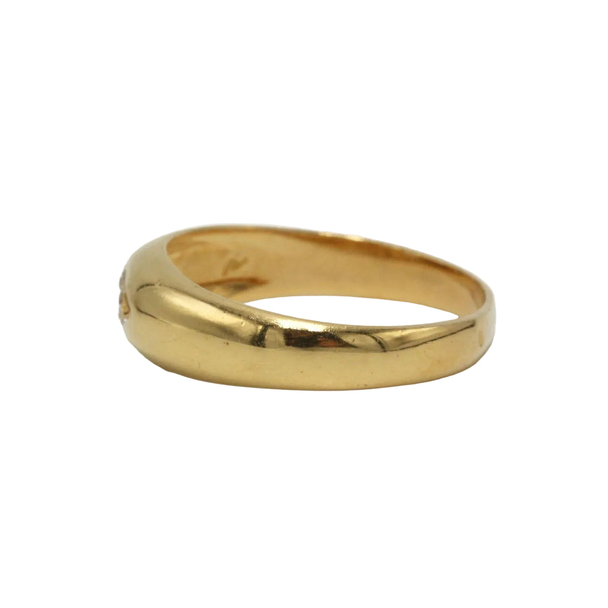 Yellow Gold and Diamond Bangle Ring