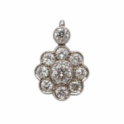 Pendentif en or blanc et diamants