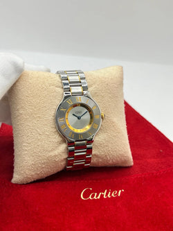 CARTIER "Must 21" Watch in Gold-plated and Stainless Steel