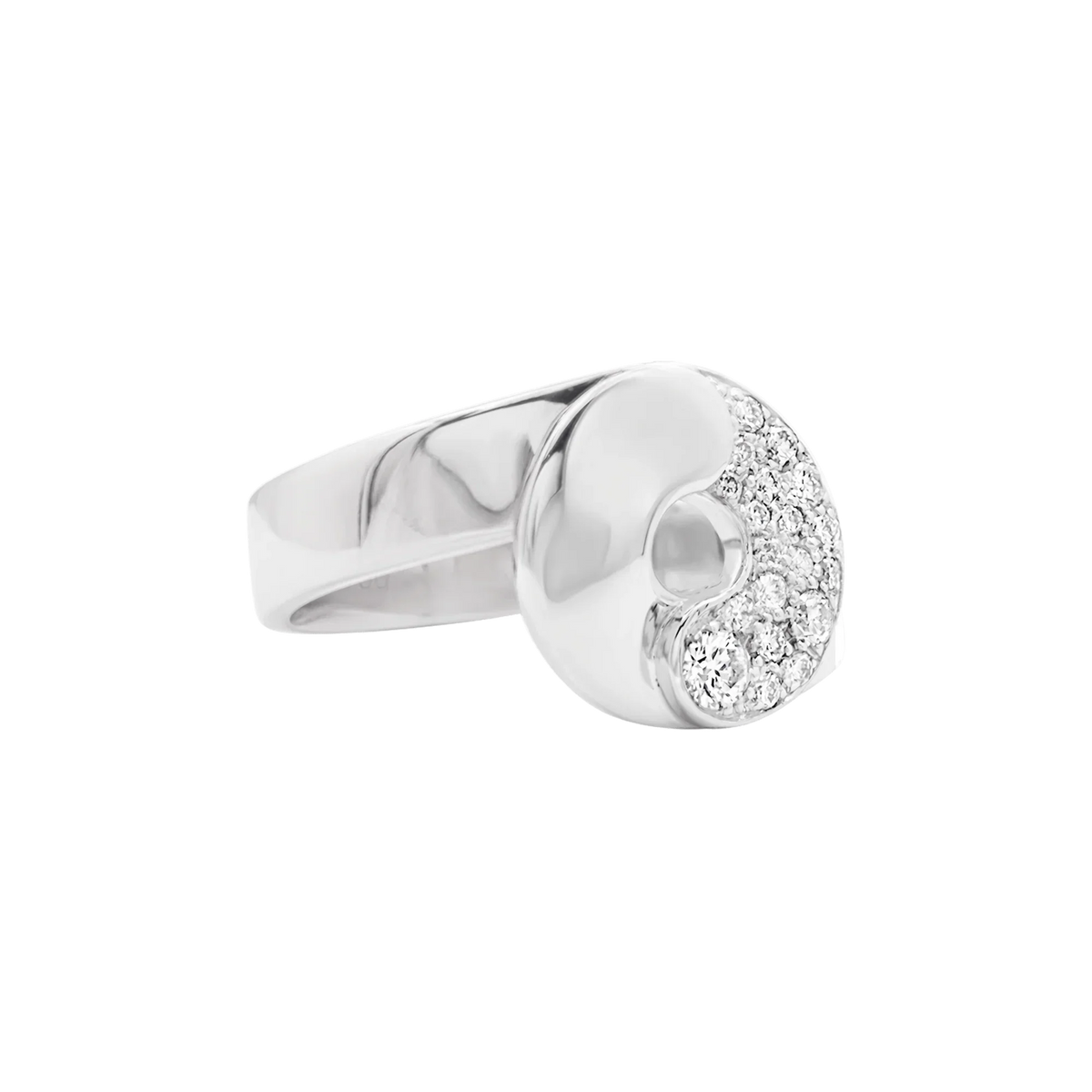DINH VAN "Double Sens" Pave Ring in white gold and diamonds