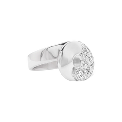 DINH VAN "Double Sens" Pave Ring in white gold and diamonds
