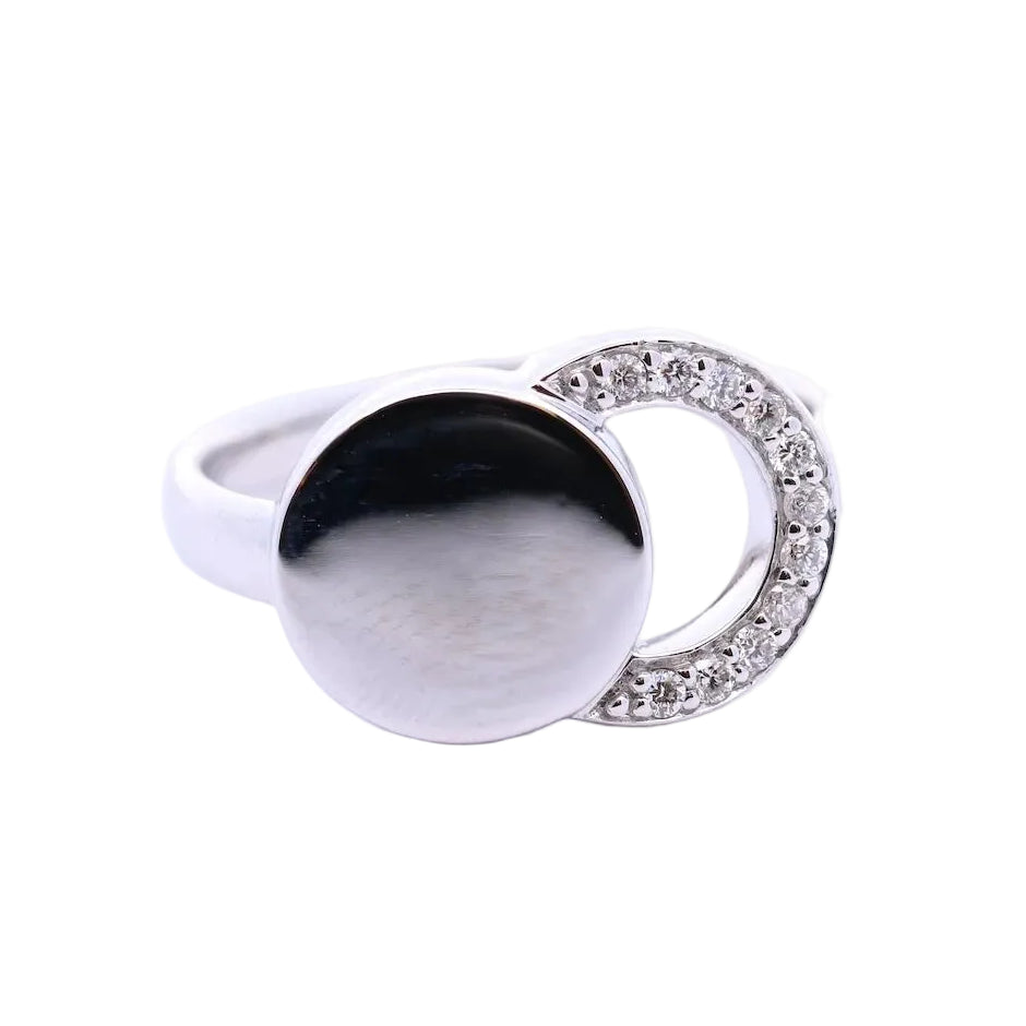 DINH VAN "Moon Shadow" Ring in white gold and diamonds