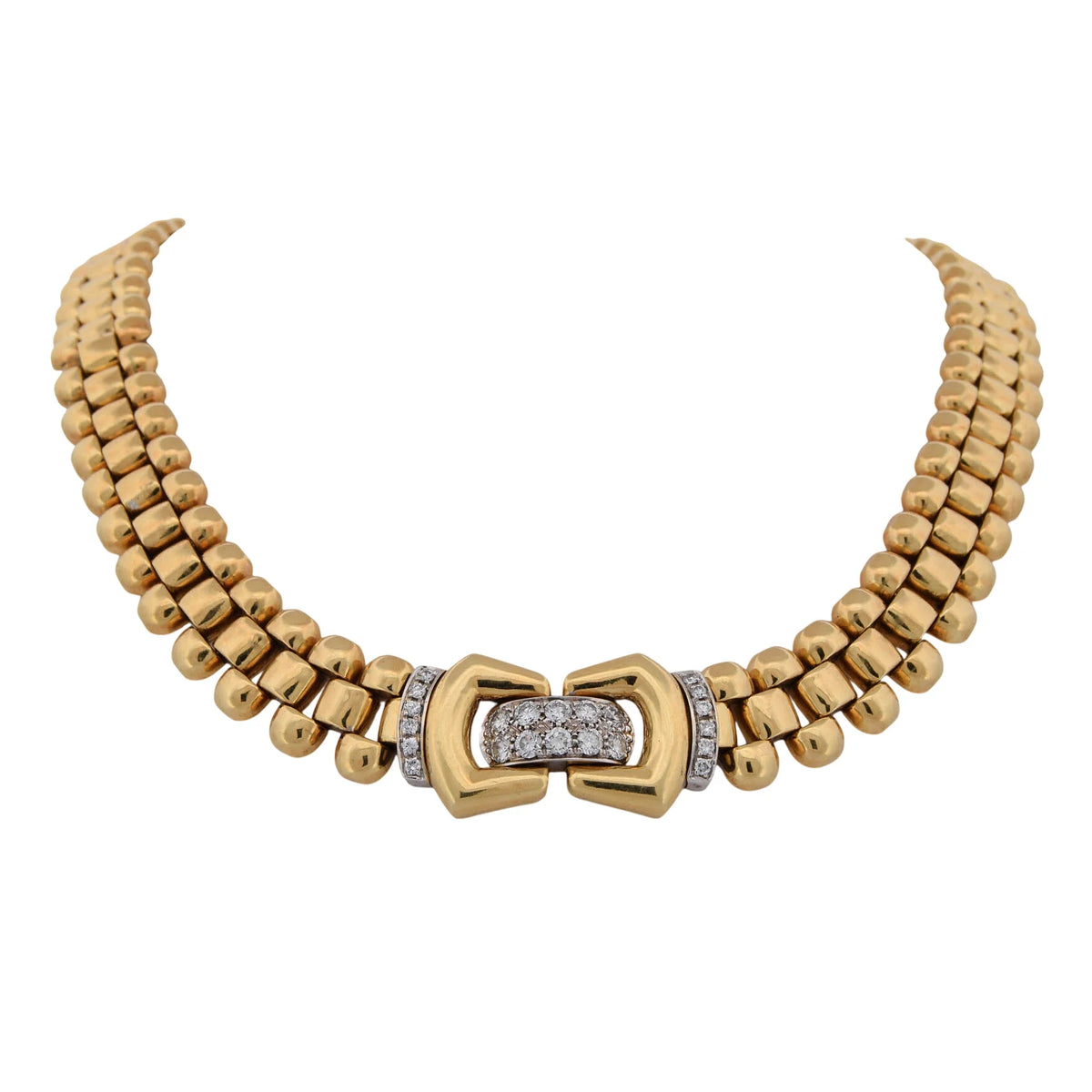 Collier Maille DAMIANI en or blanc, or jaune et diamants
