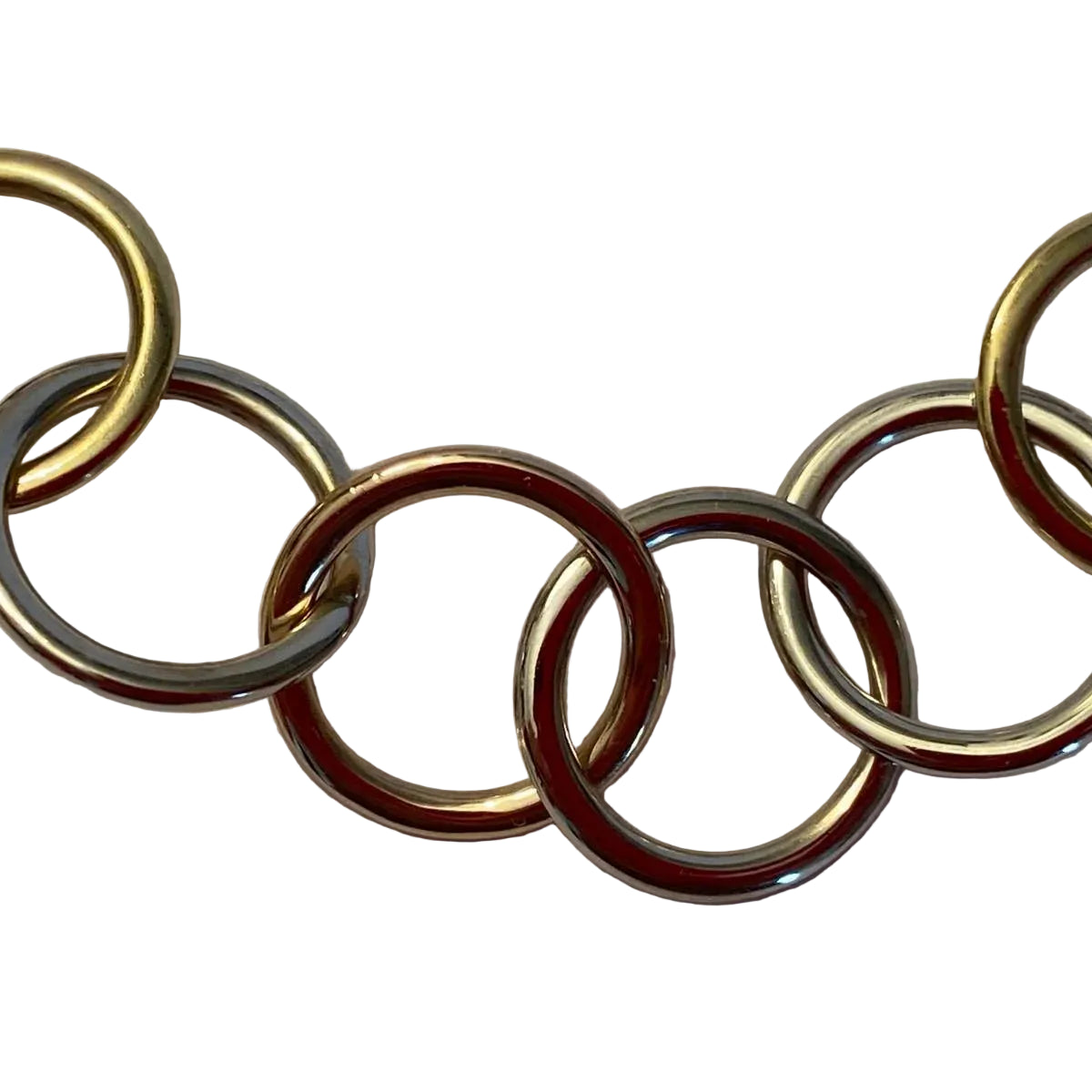 POMELLATO "Lucciole" Link Bracelet in white gold, yellow gold, rose gold, and diamonds