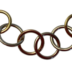 POMELLATO "Lucciole" Link Bracelet in white gold, yellow gold, rose gold, and diamonds