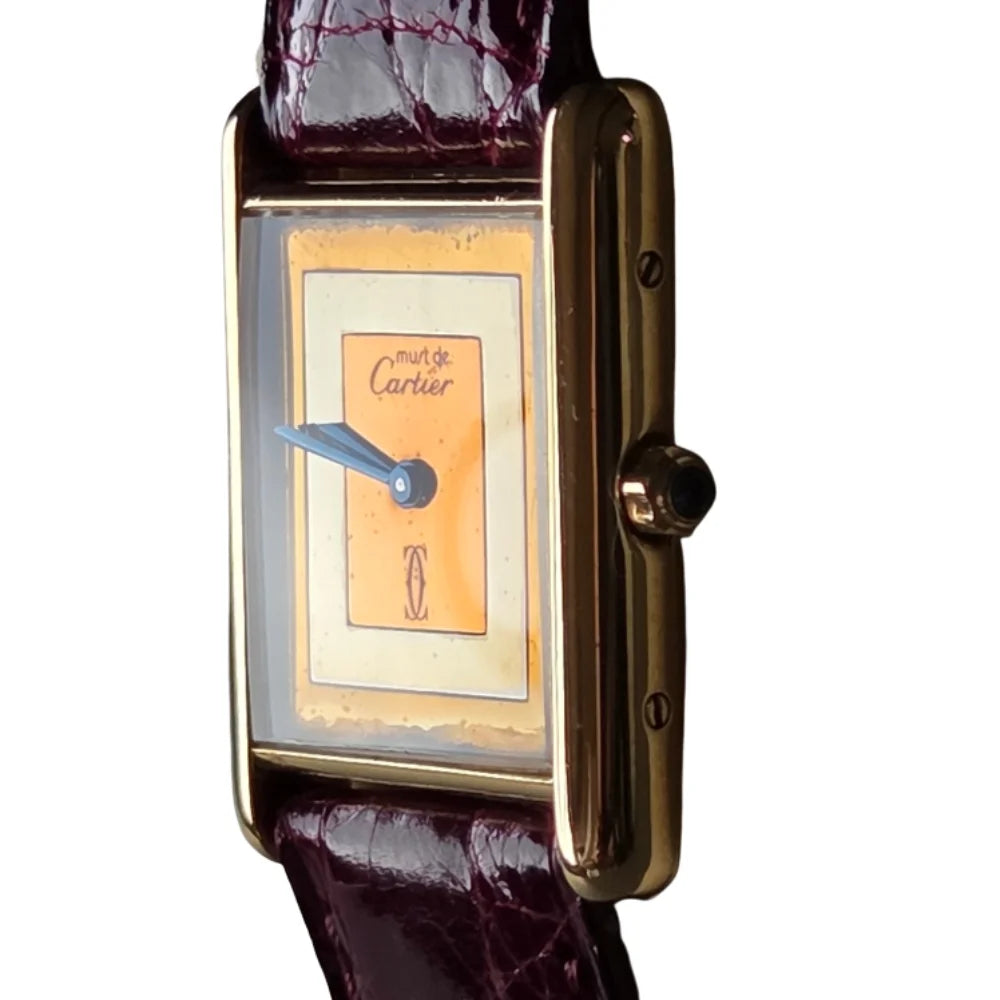 Cartier "Tank" Must Vintage Vermeil Quartz Watch