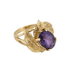 Yellow Gold and Amethyst Ring