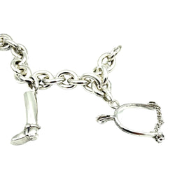 GAÉTAN DE PERCIN Silver Charm Bracelet