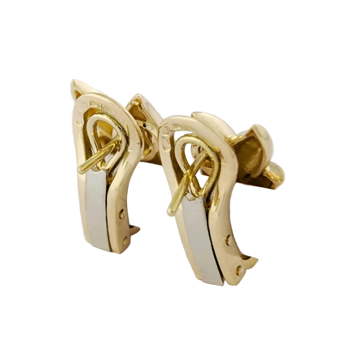 Yellow Gold Clip-On Earrings with Sapphires and Diamonds
