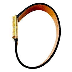 POIRAY "Ma Première 16/9" Watch in yellow gold, Mother-of-pearl, diamonds, and leather